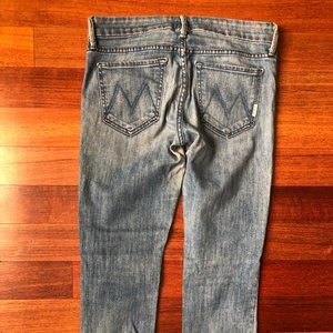 MOTHER Light Wash Crop Skinny Jeans 27
